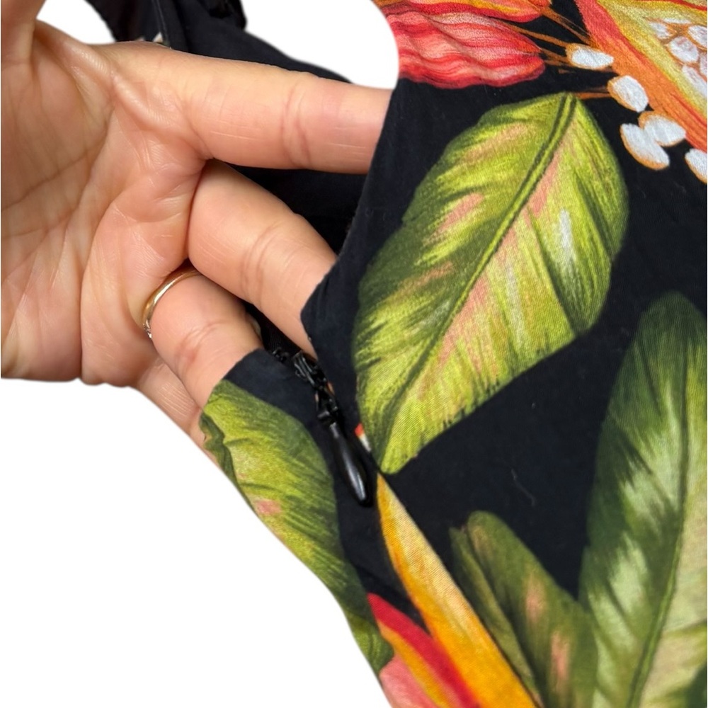 FARM Rio Black Floral Polka Dot Mini Dress - Picture 11 of 13